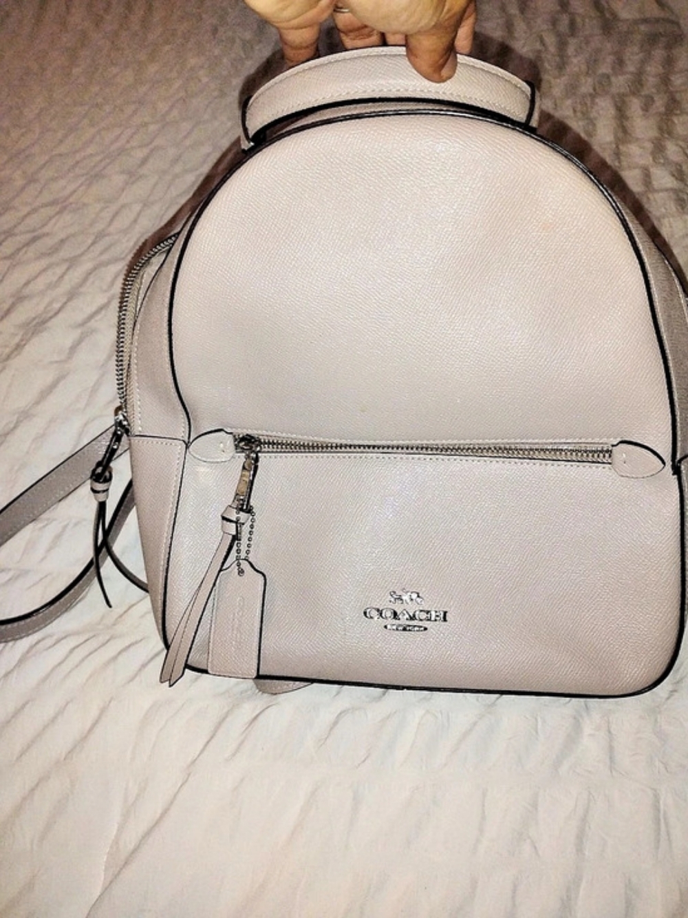 Coach Court Backpack in Light Gray